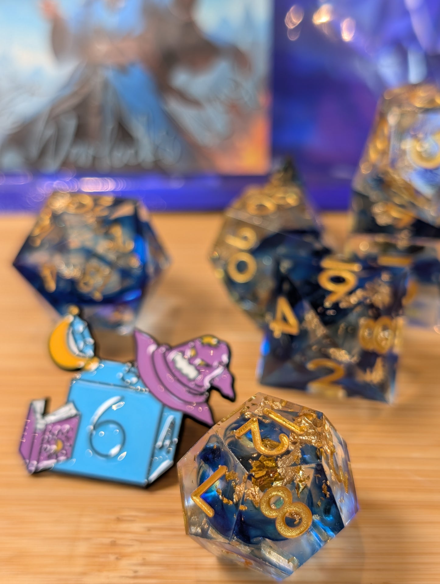 The Warlock's Way: Magic -Themed Polyhedral Dice & Accessories Set