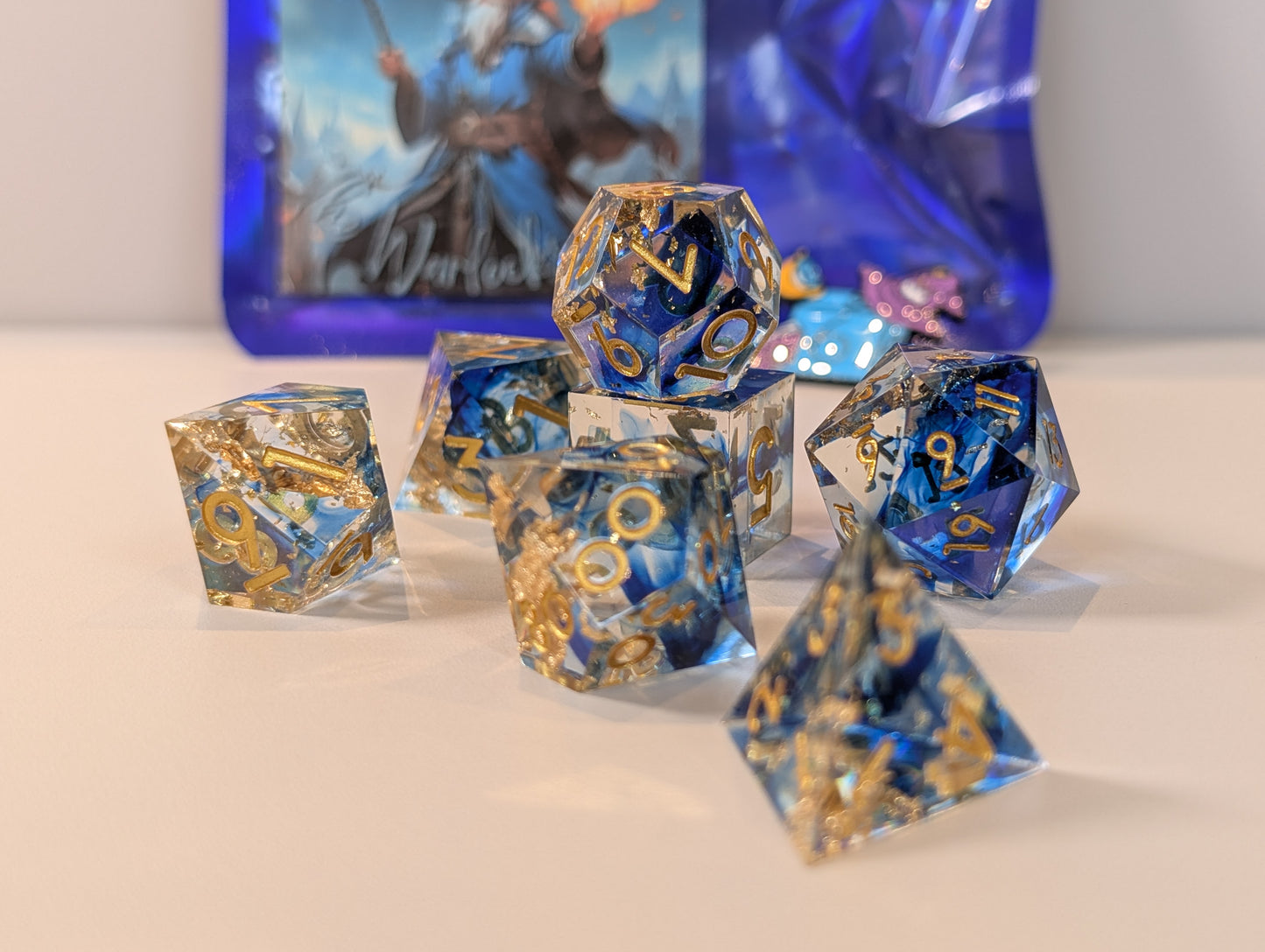 The Warlock's Way: Magic -Themed Polyhedral Dice & Accessories Set