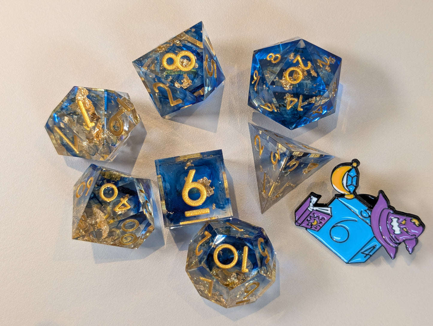 The Warlock's Way: Magic -Themed Polyhedral Dice & Accessories Set
