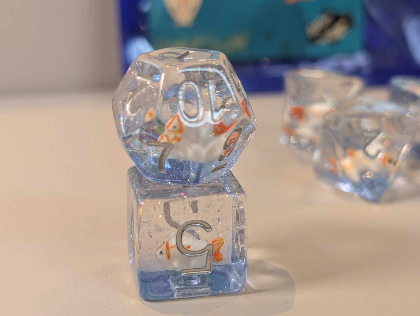 Enchanted Koi Carp Polyhedral Dice Set – Swim into Serene Rolls!