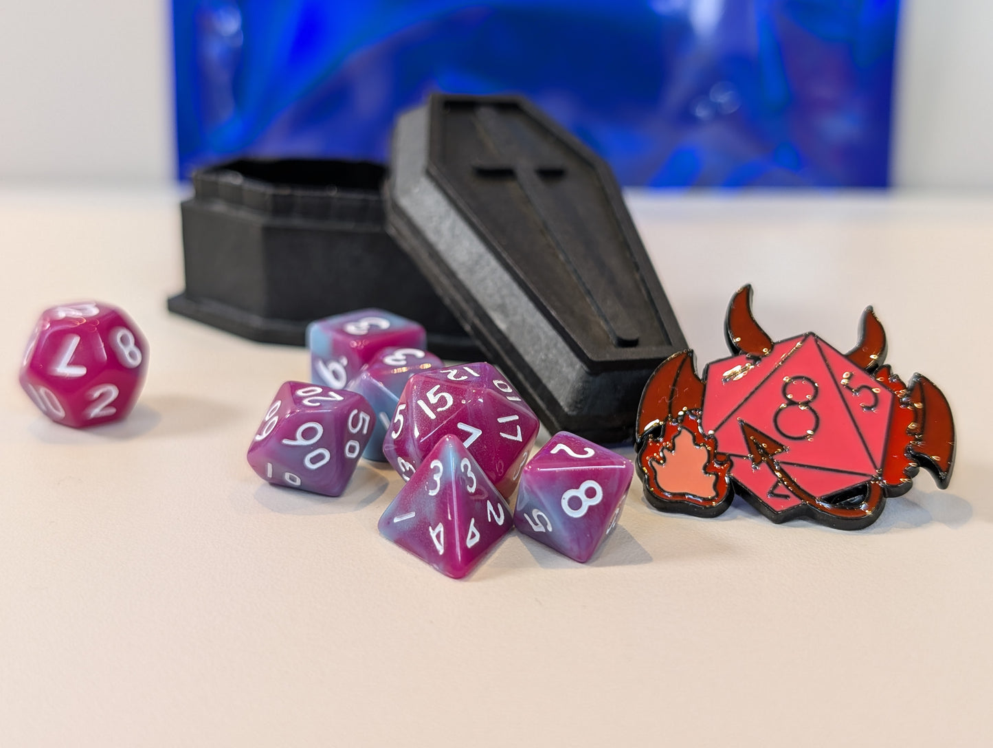 Wassup Witches Mini Dice Set in Coffin Box – Spooky, Stylish, and Spellbinding