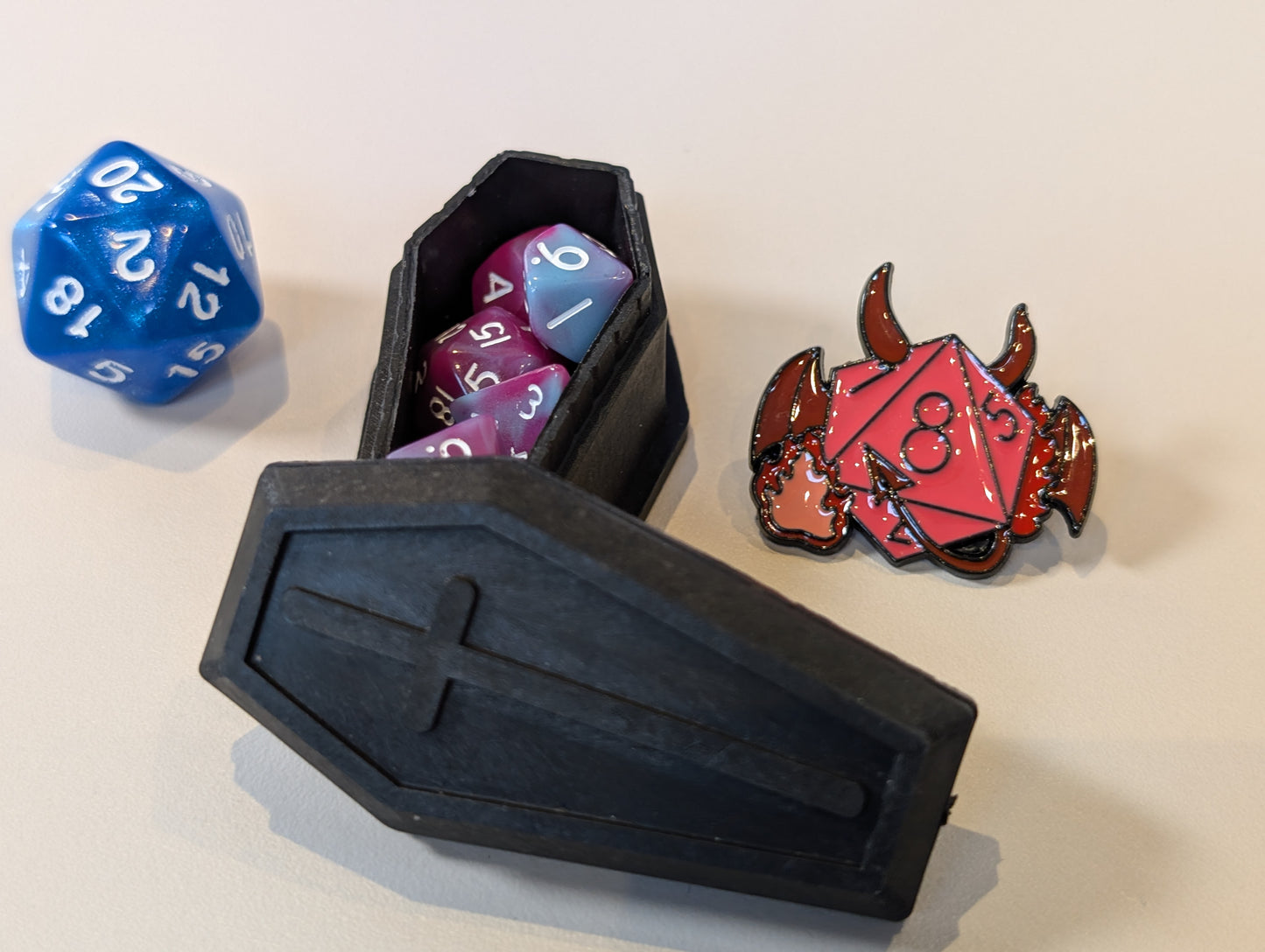 Wassup Witches Mini Dice Set in Coffin Box – Spooky, Stylish, and Spellbinding
