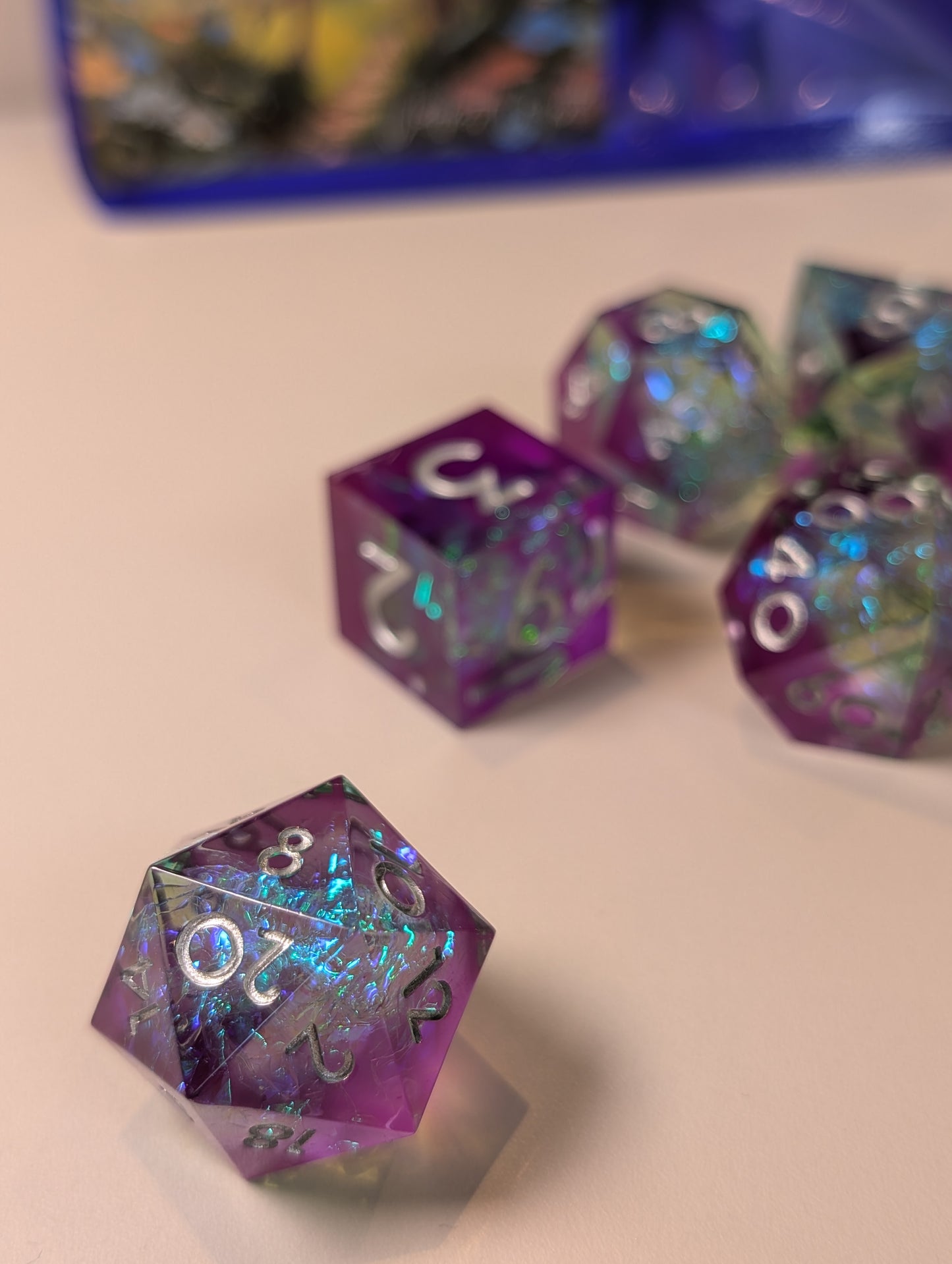 Magical Wonderland Shimmer Sparkle Polyhedral Dice Set – Enchant Your Rolls