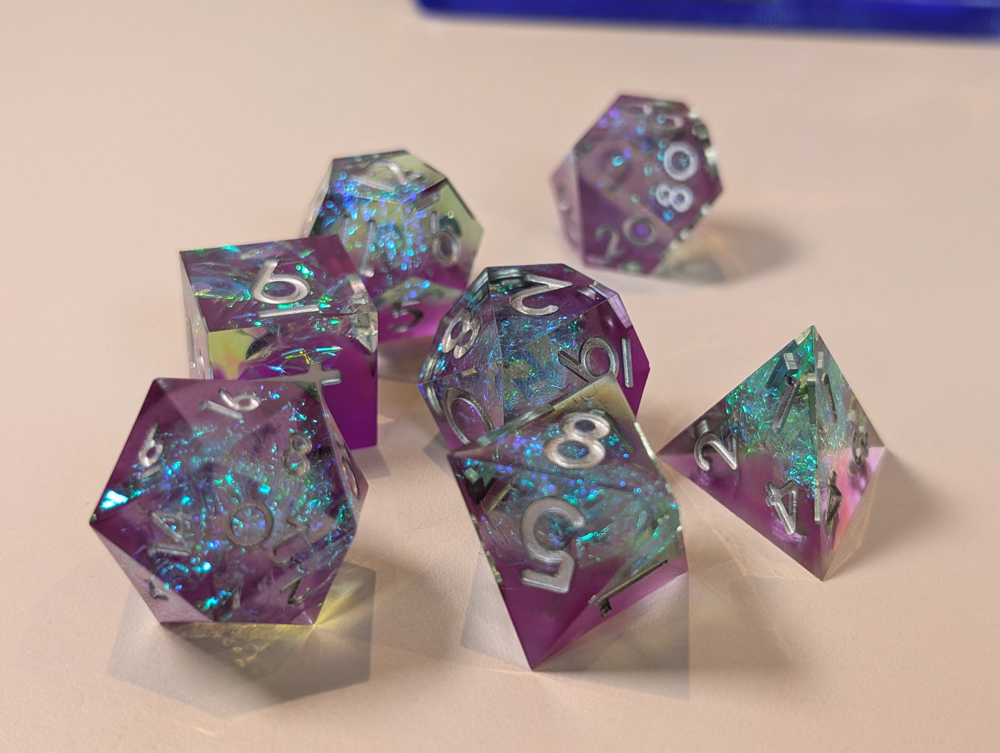 Magical Wonderland Shimmer Sparkle Polyhedral Dice Set – Enchant Your Rolls