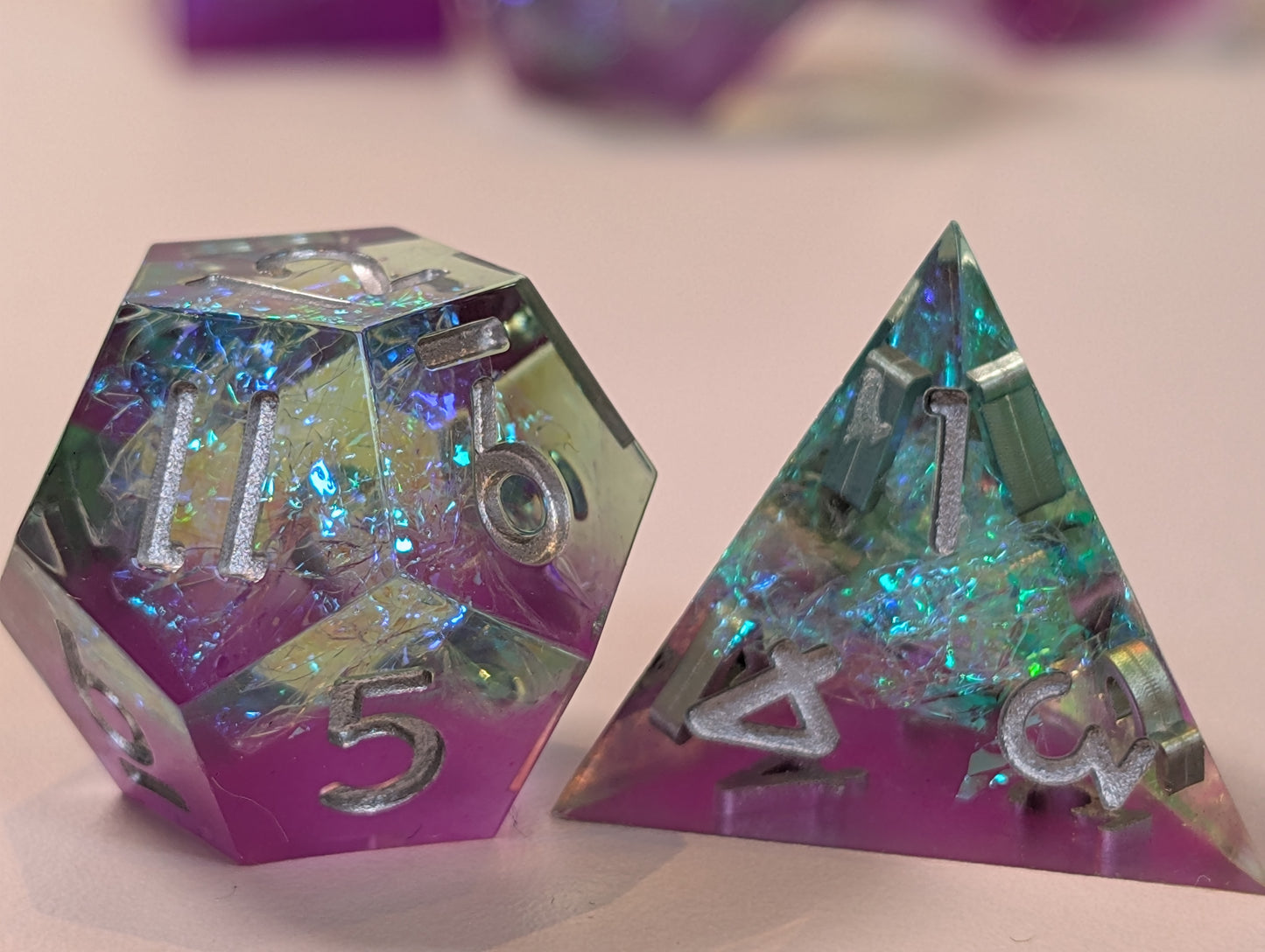 Magical Wonderland Shimmer Sparkle Polyhedral Dice Set – Enchant Your Rolls