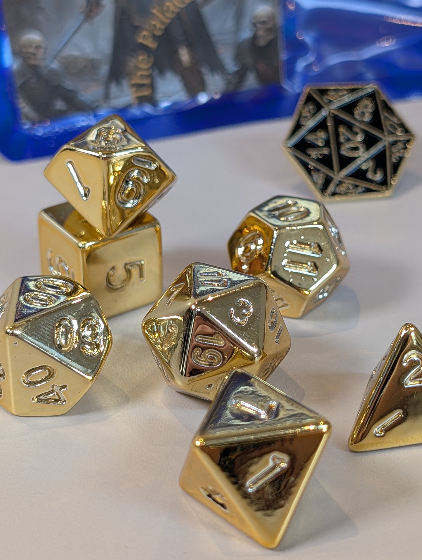 Paladin's Path Gold Polyhedral Dice Set β Roll with Righteous Radiance!