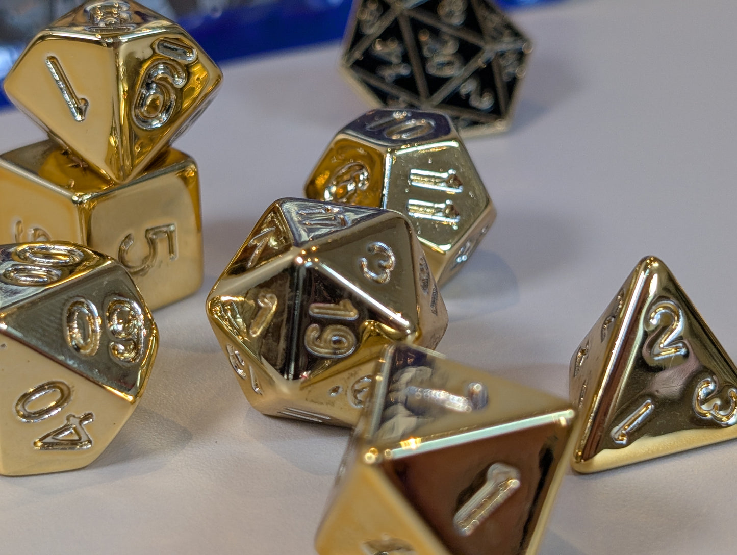 Paladin's Path Gold Polyhedral Dice Set β Roll with Righteous Radiance!