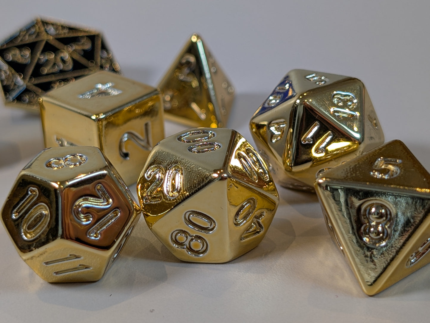 Paladin's Path Gold Polyhedral Dice Set β Roll with Righteous Radiance!