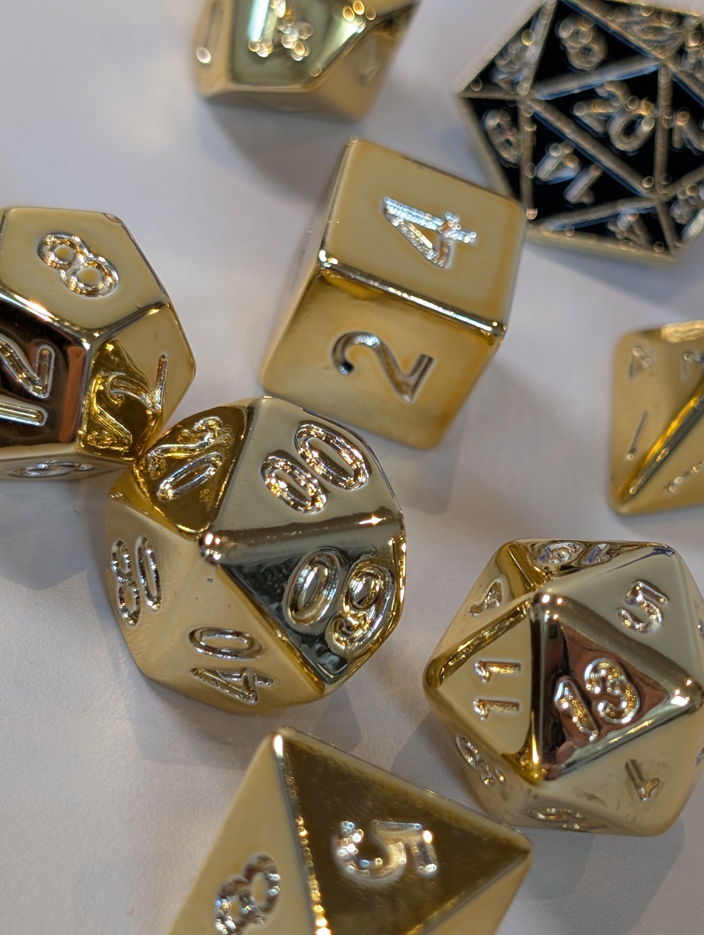 Paladin's Path Gold Polyhedral Dice Set β Roll with Righteous Radiance!