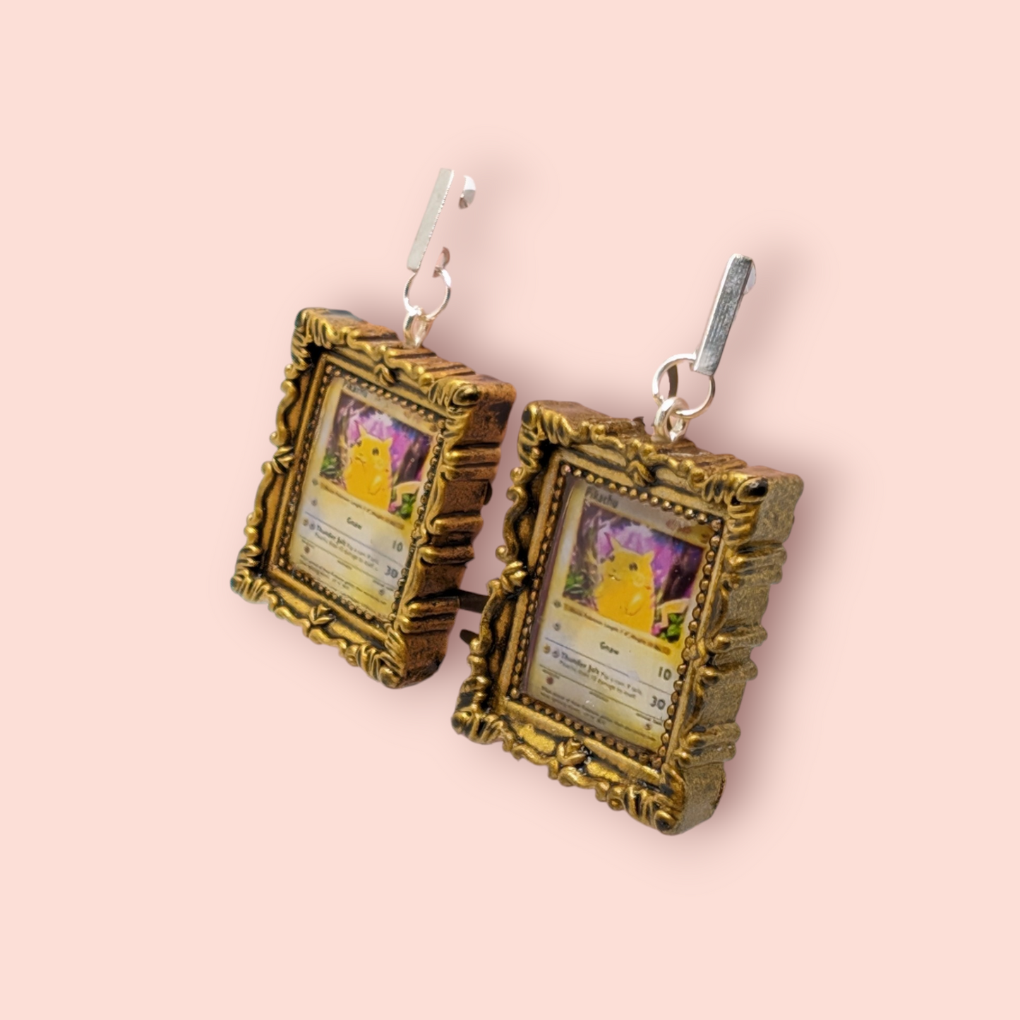 Pikachu hall of fame frame earrings