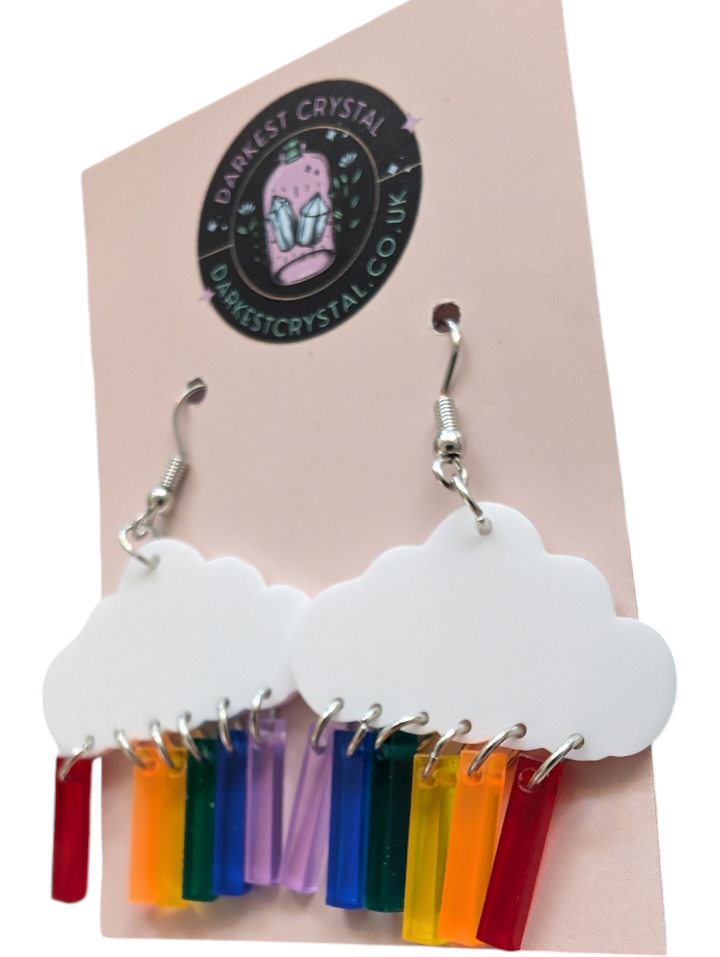 Chic Rainbow Delight: Handmade acrylic Earrings