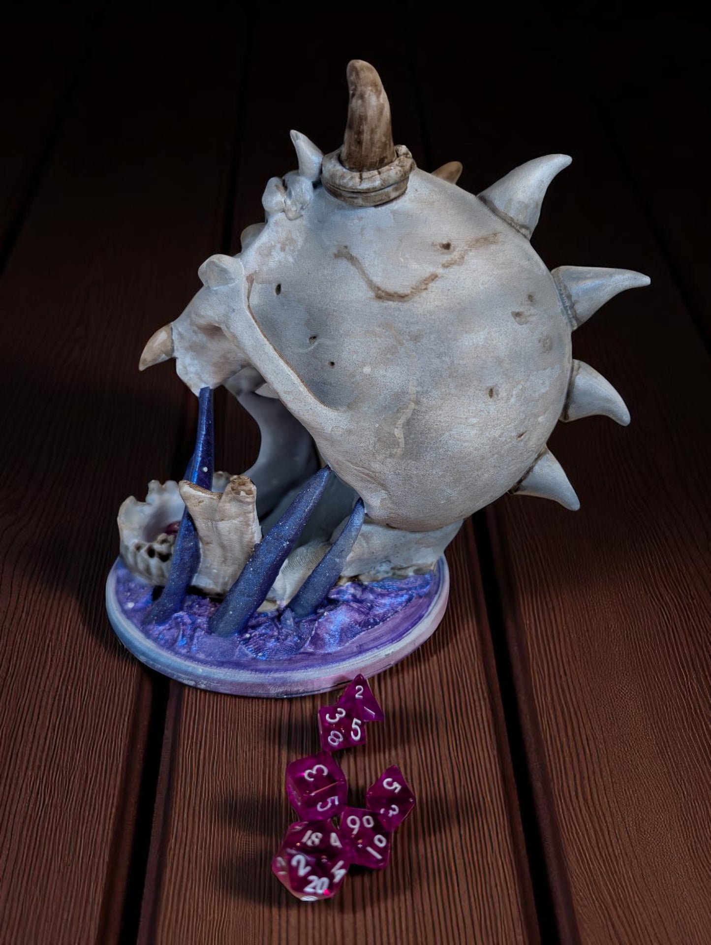 TTRPG accessories, demon skull mini dice tower, gift ideas for geeks & gamers