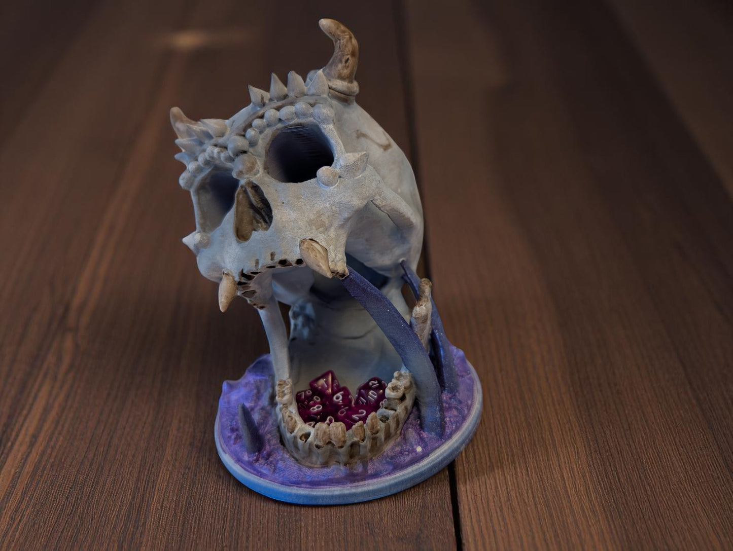 TTRPG accessories, demon skull mini dice tower, gift ideas for geeks & gamers
