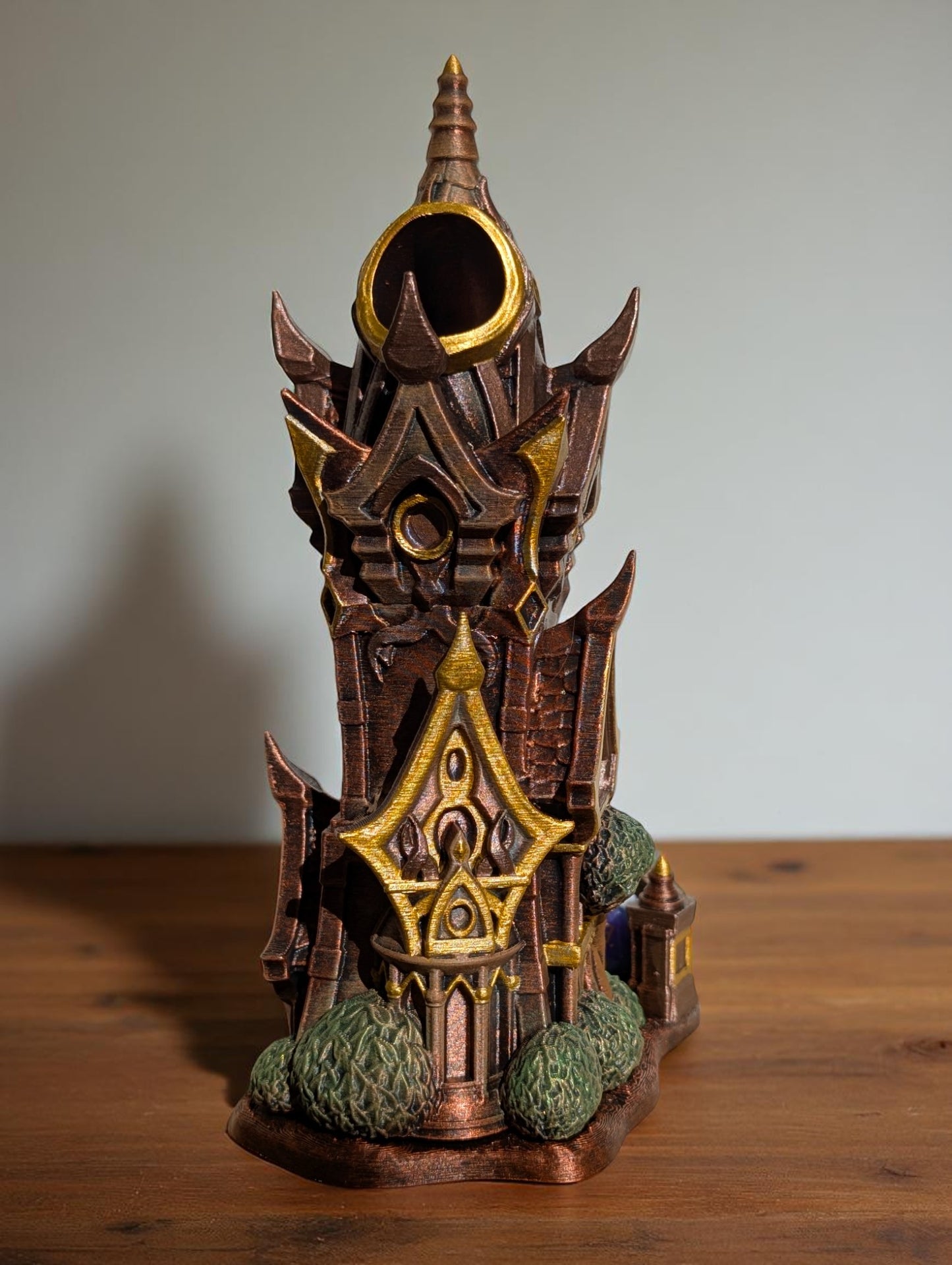 TTRPG accessories, Arcane Spire Dice Tower – Roll Like a High Elf dice tower. Gift ideas for geeks & gamers