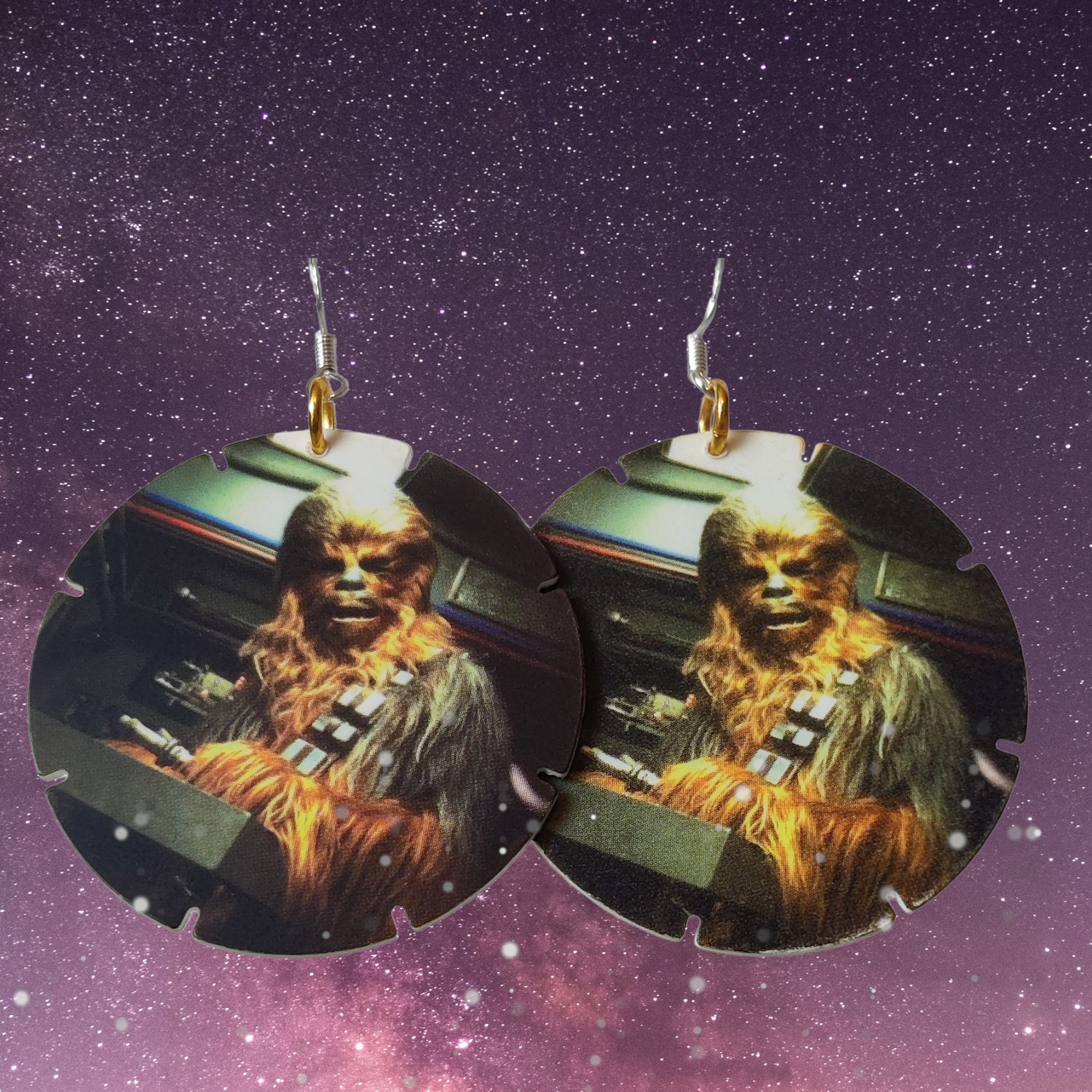 Retro pog earrings star wars edition Yoda & Vader