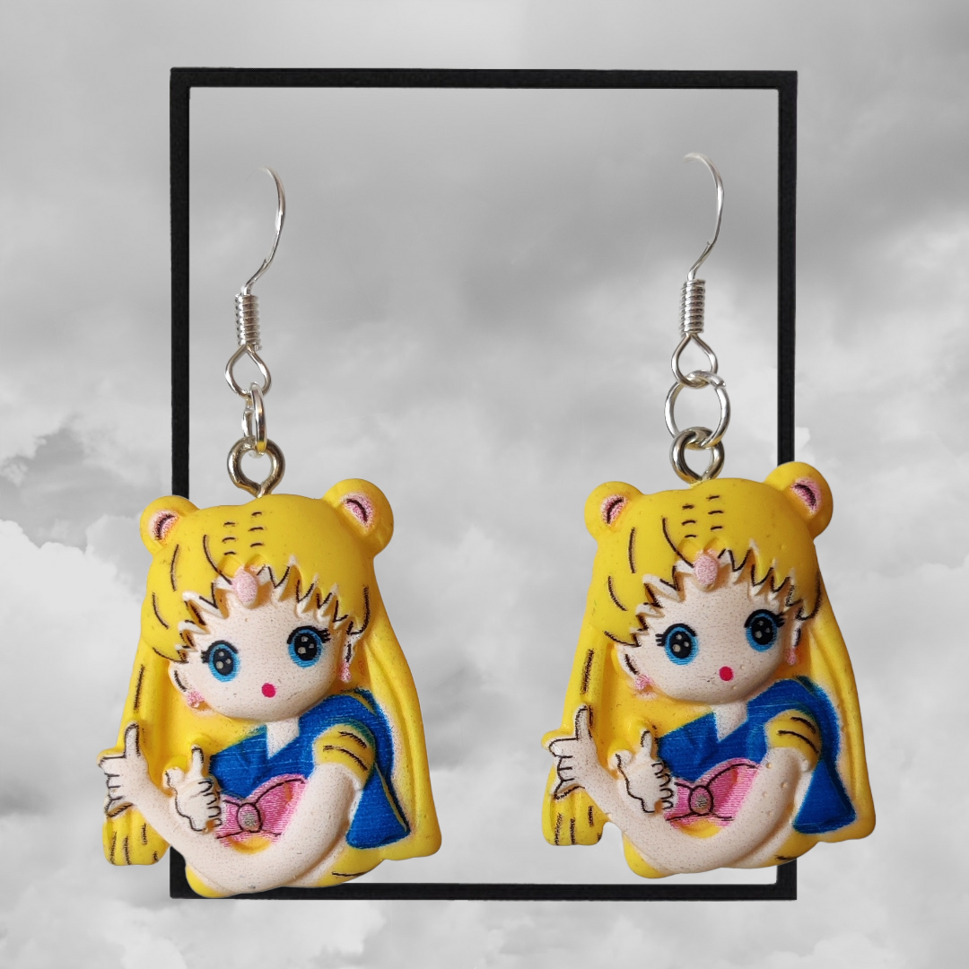 sailor moon handmade earrings - moon