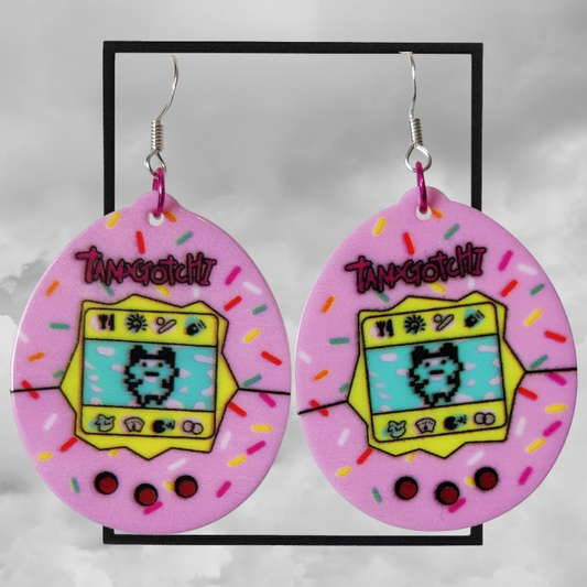 Retro style Tamagotchi earrings