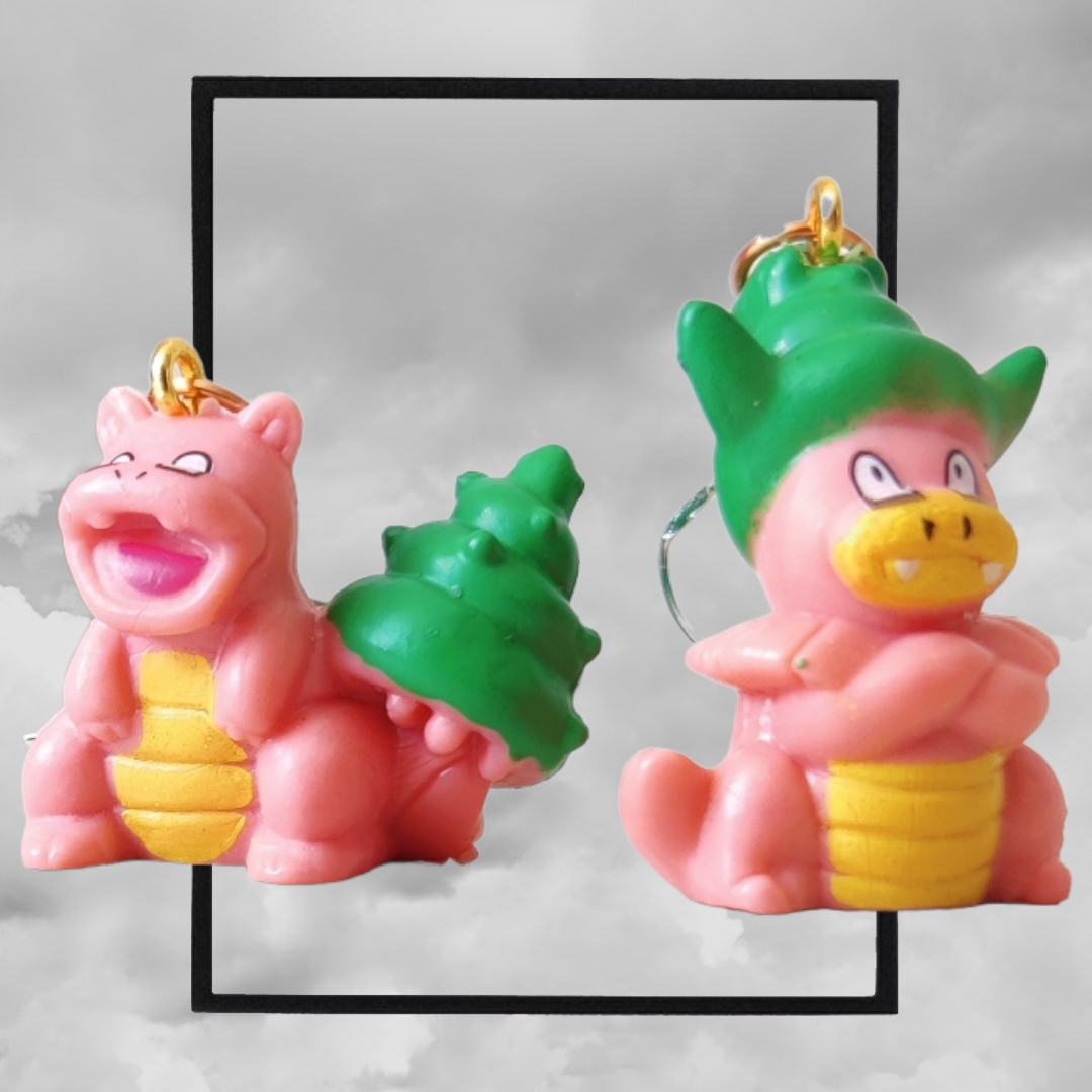 Retro pokemon figure handmade earrings - Slowbro & Slowking