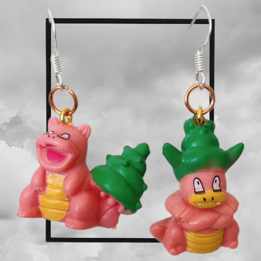 Retro pokemon figure handmade earrings - Squirtle & bulbasaur