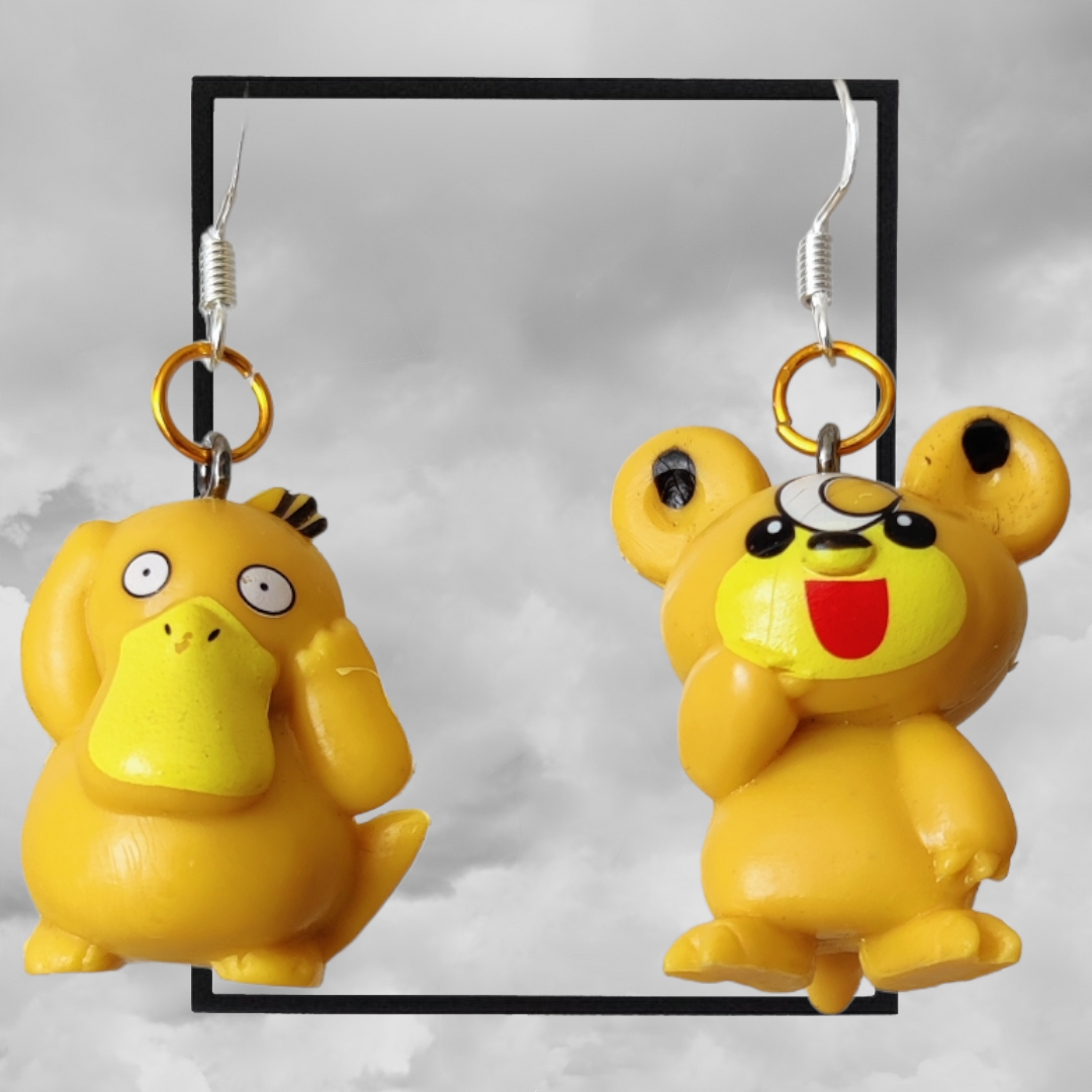 Retro pokemon figure handmade earrings - Slowbro & Slowking