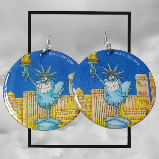 Retro "liberty Pogs discs" Game earrings 925 sterling silver