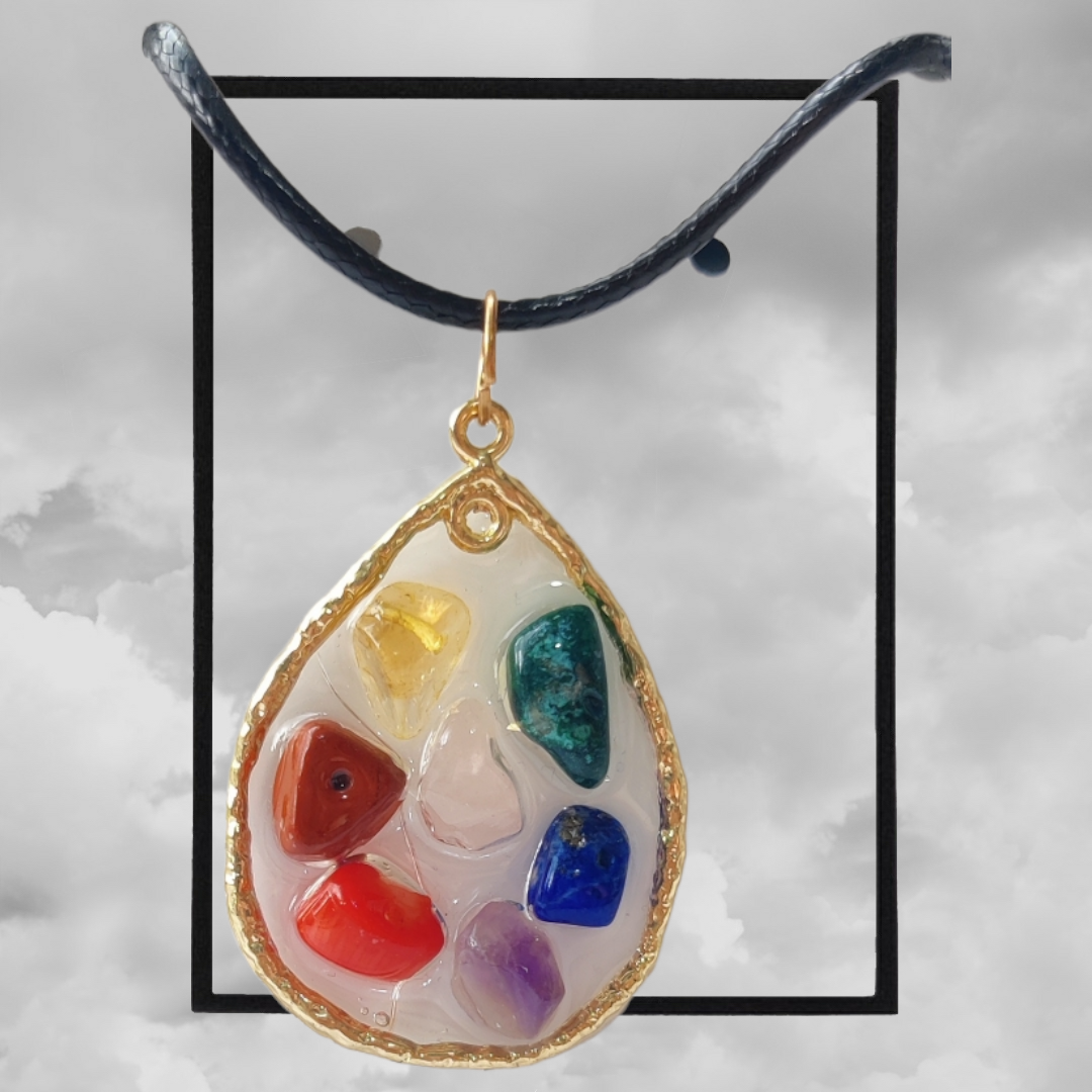 Chakra gem stone necklace