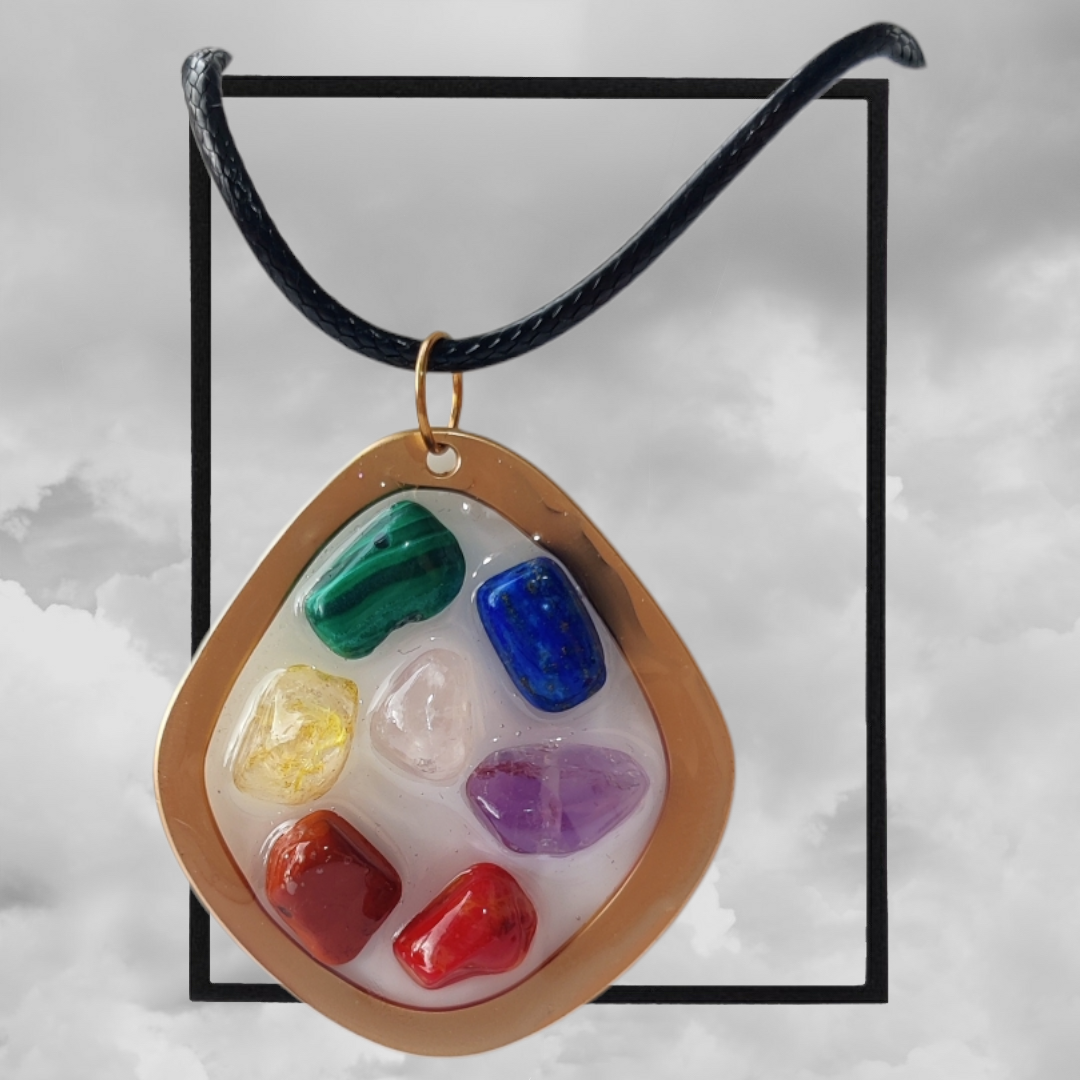 Chakra gem stone necklace