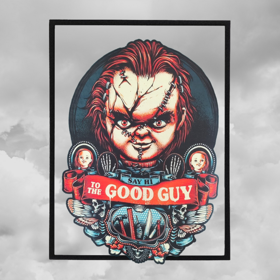 Chucky "say hi to the good guy" horror themed jumper/sweater size medium