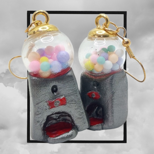 Handmade gumball earrings