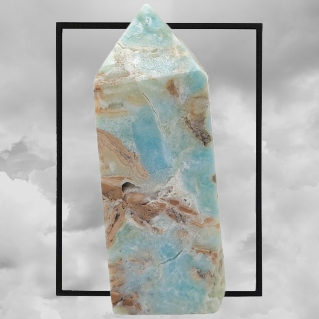 Blue Aragonite tower . Emotional wellbeing