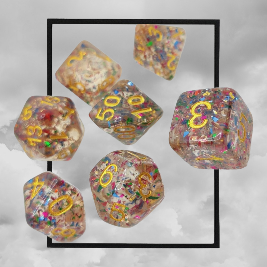 Rpg dnd dice set - confetti