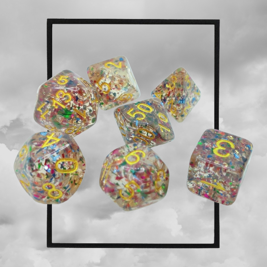 Rpg dnd dice set - confetti