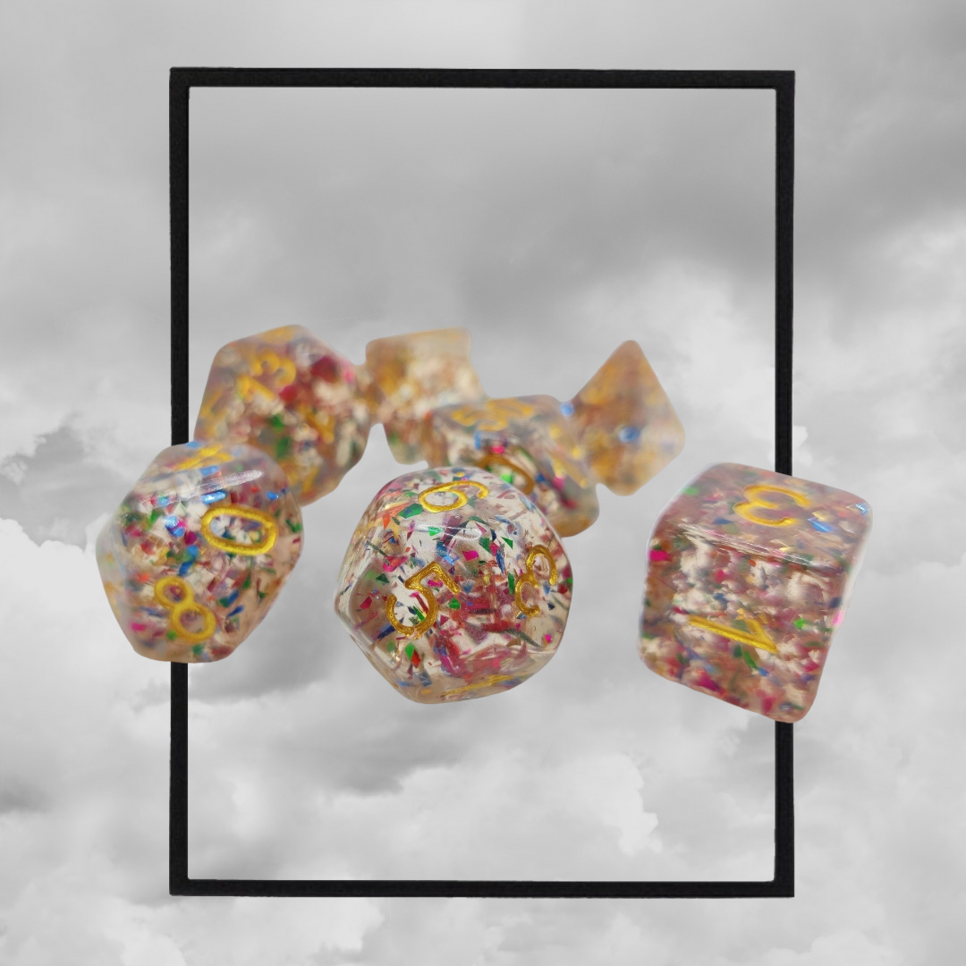 Rpg dnd dice set - confetti