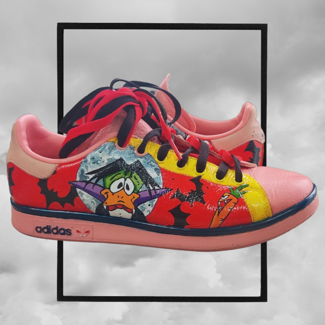 One of a kind count duckula adidas trainers.