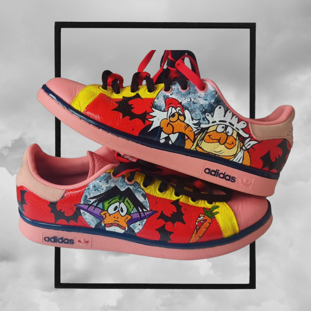 One of a kind count duckula adidas trainers.