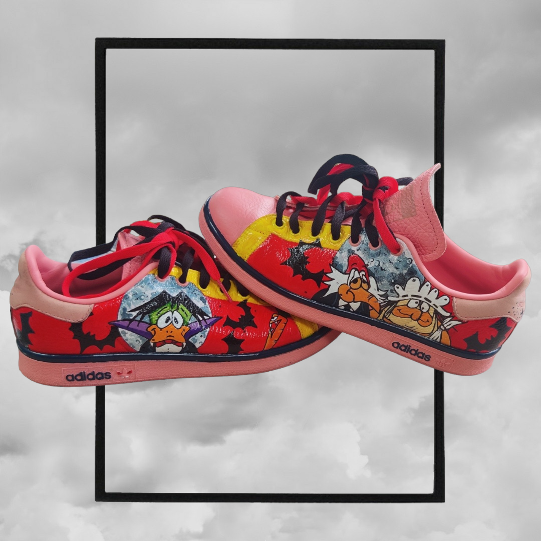 One of a kind count duckula adidas trainers.