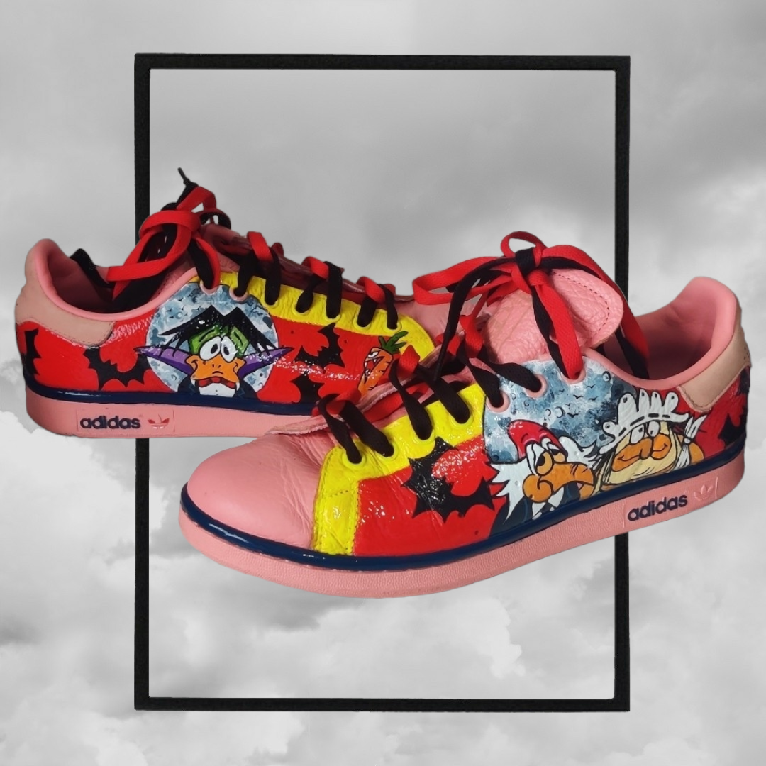 One of a kind count duckula adidas trainers.