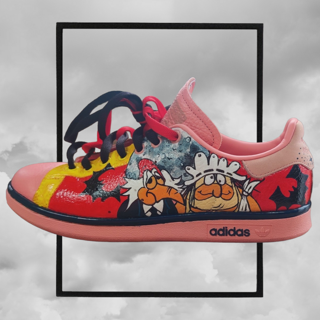 One of a kind count duckula adidas trainers.