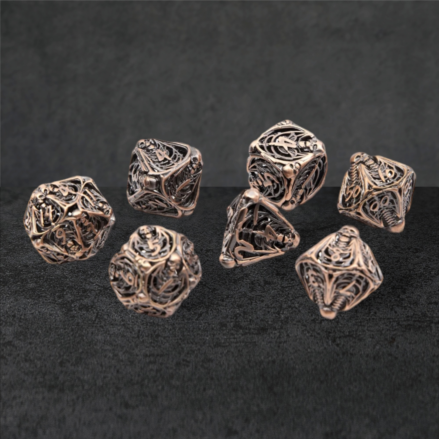 "necro-nancy, Them bones" tabletop roleplay gaming D&D dice gift set