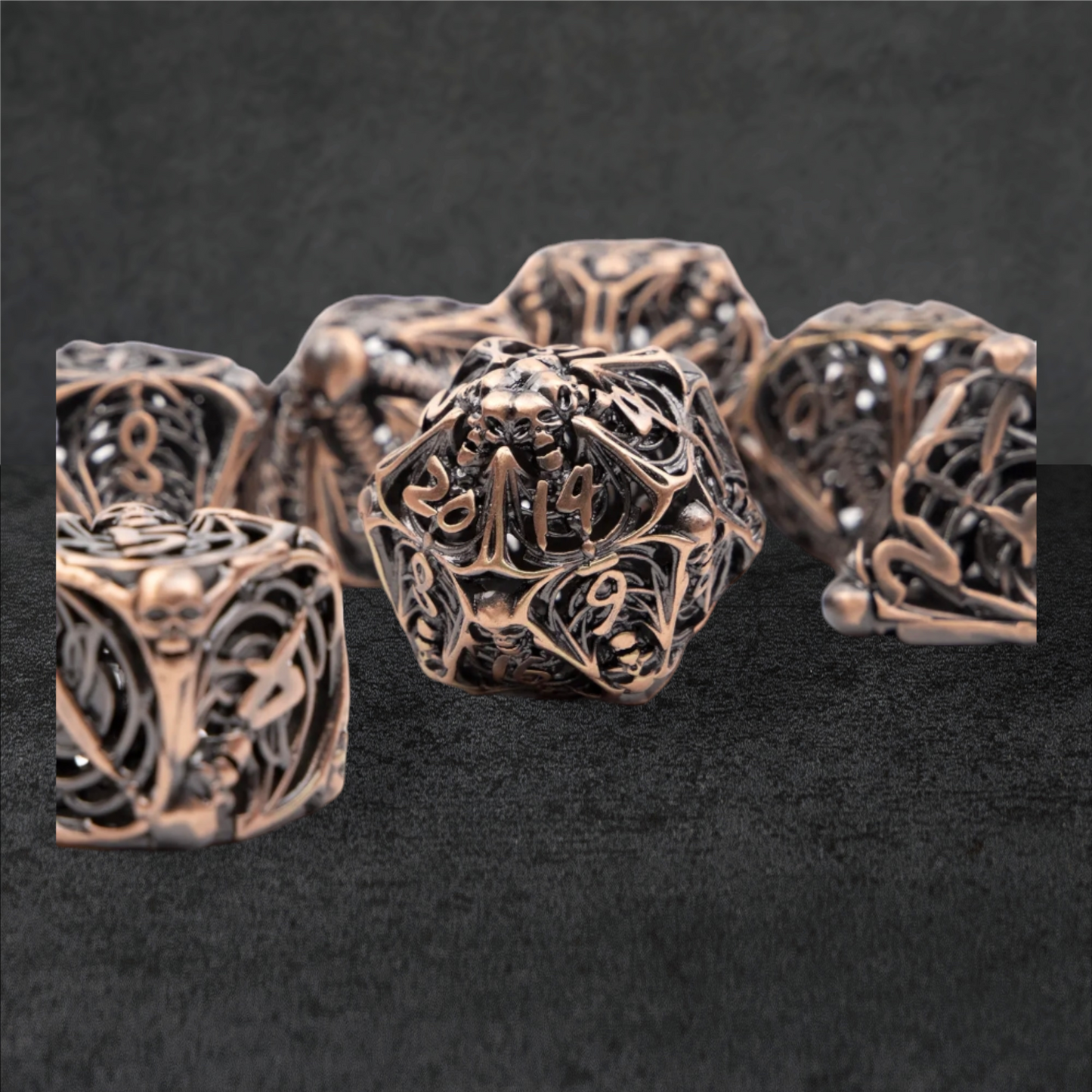 "necro-nancy, Them bones" tabletop roleplay gaming D&D dice gift set