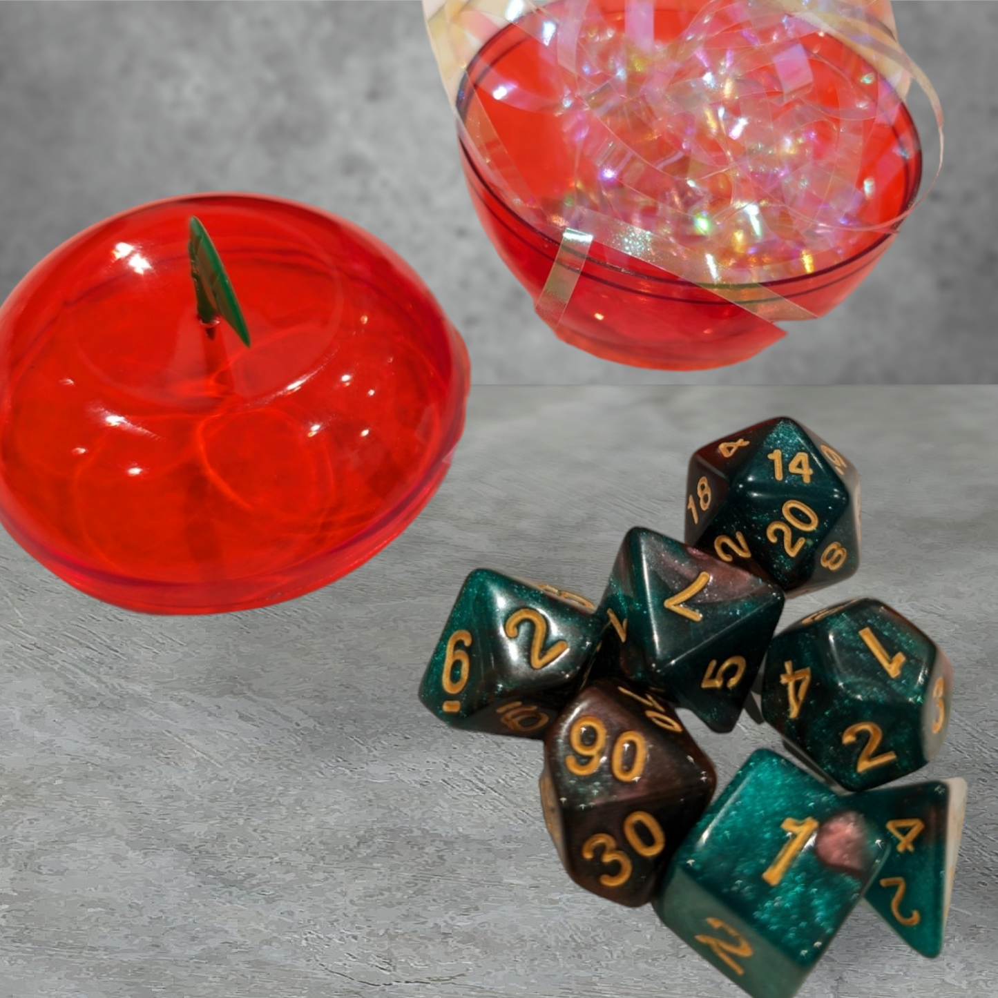 "Poison apples" tabletop roleplay gaming dice perfect for DND gaming