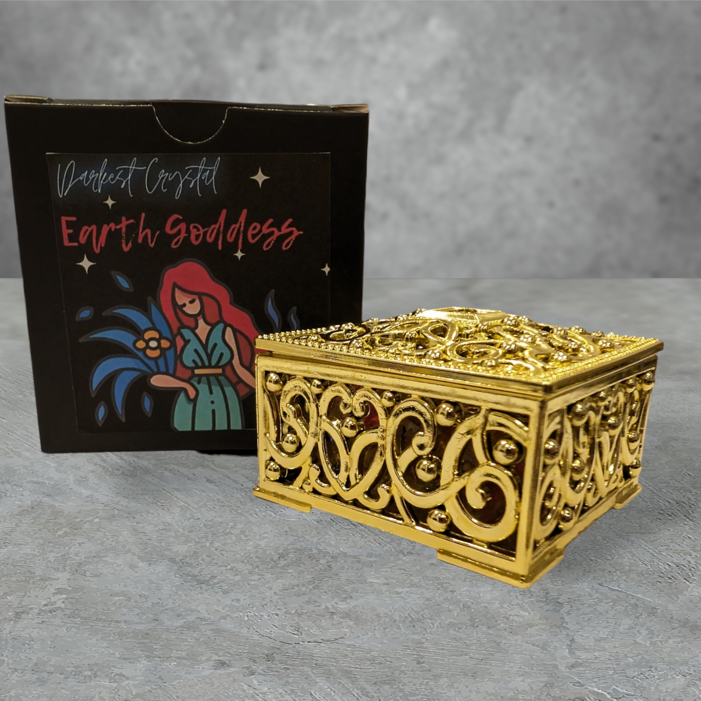 "earth goddess" themed tabletop roleplay gaming dice gift set