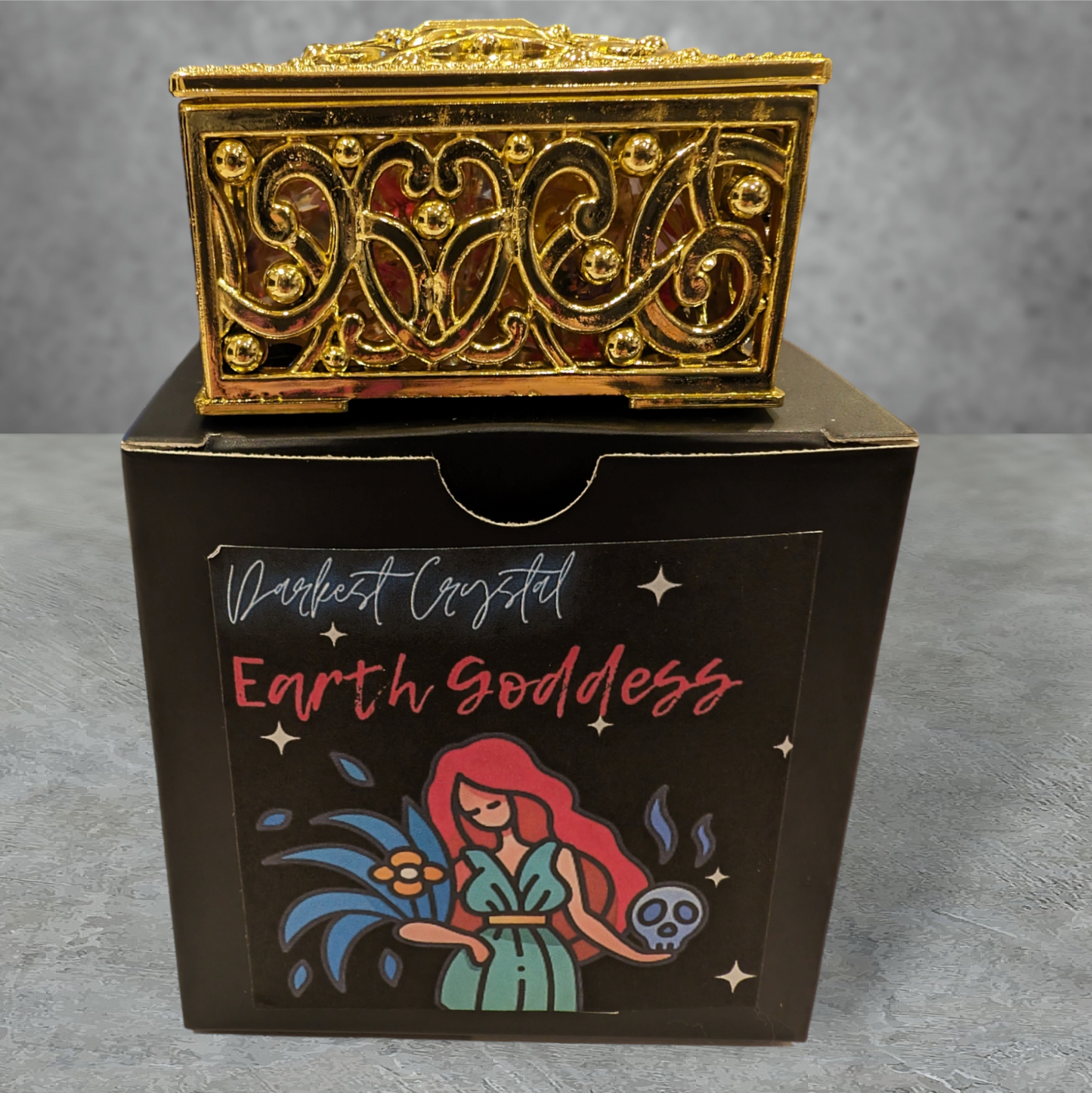 "earth goddess" themed tabletop roleplay gaming dice gift set