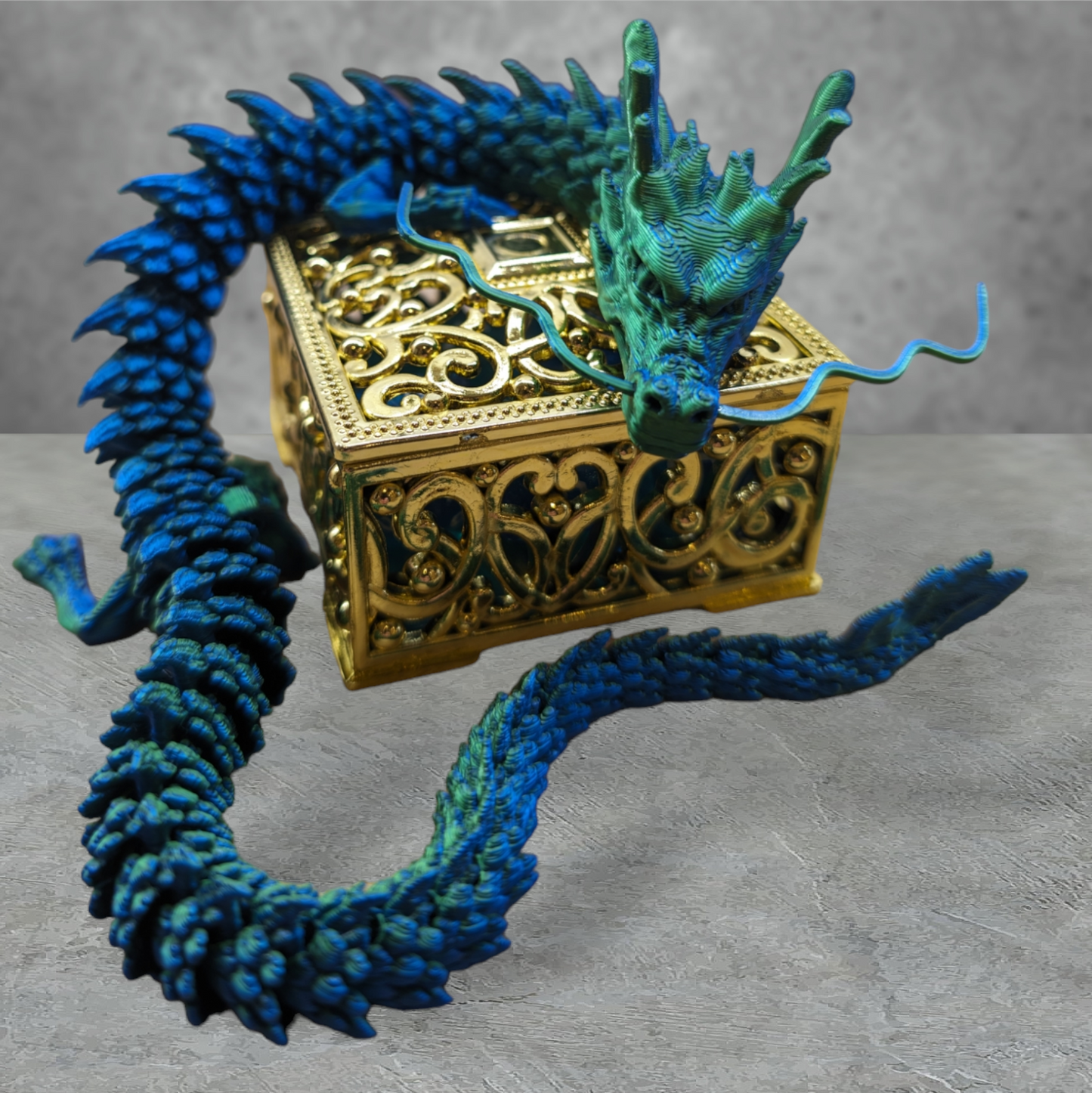 "water dragon" 3d dragon tabletop roleplay gaming dice gift set