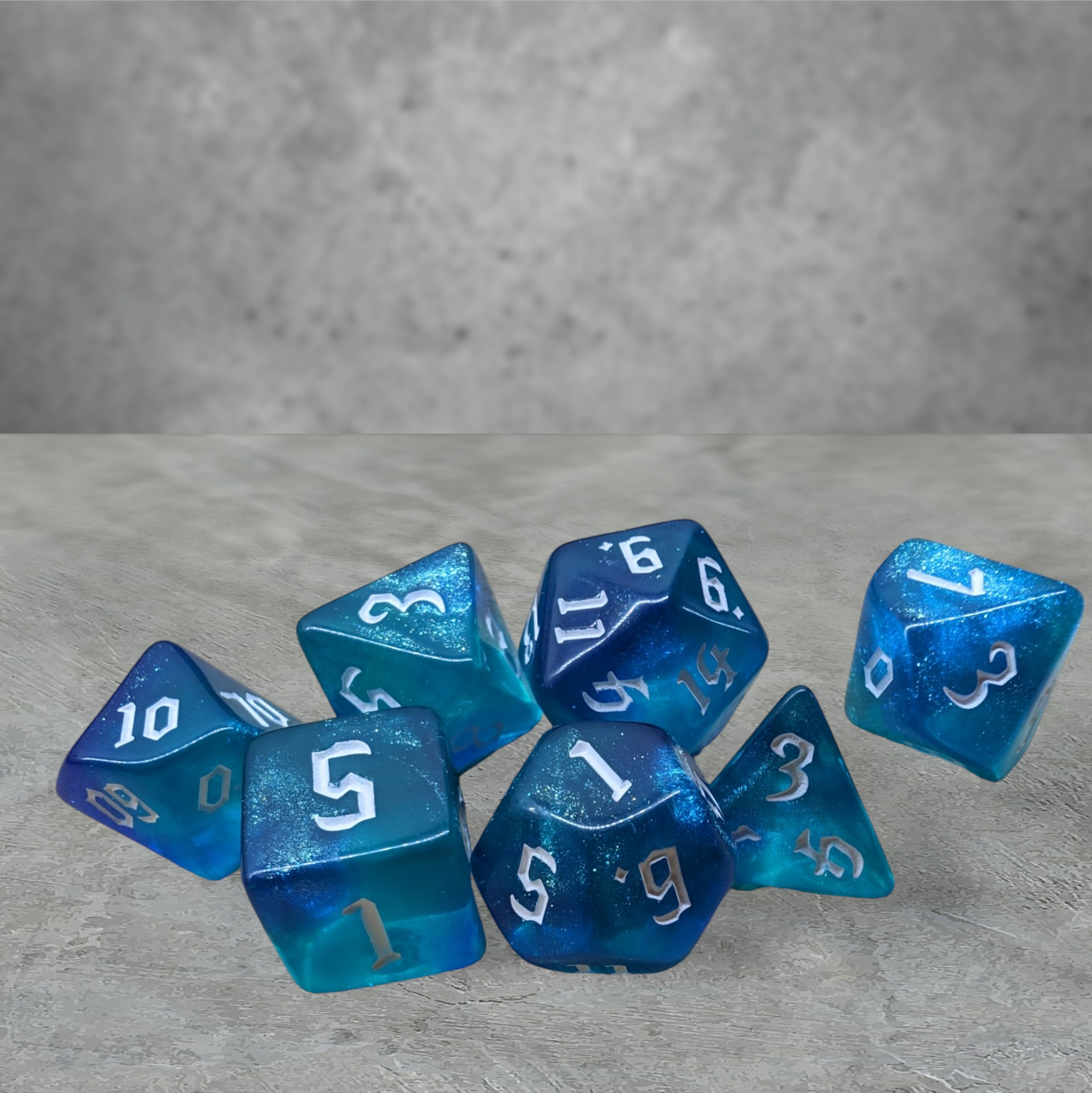 "water dragon" 3d dragon tabletop roleplay gaming dice gift set