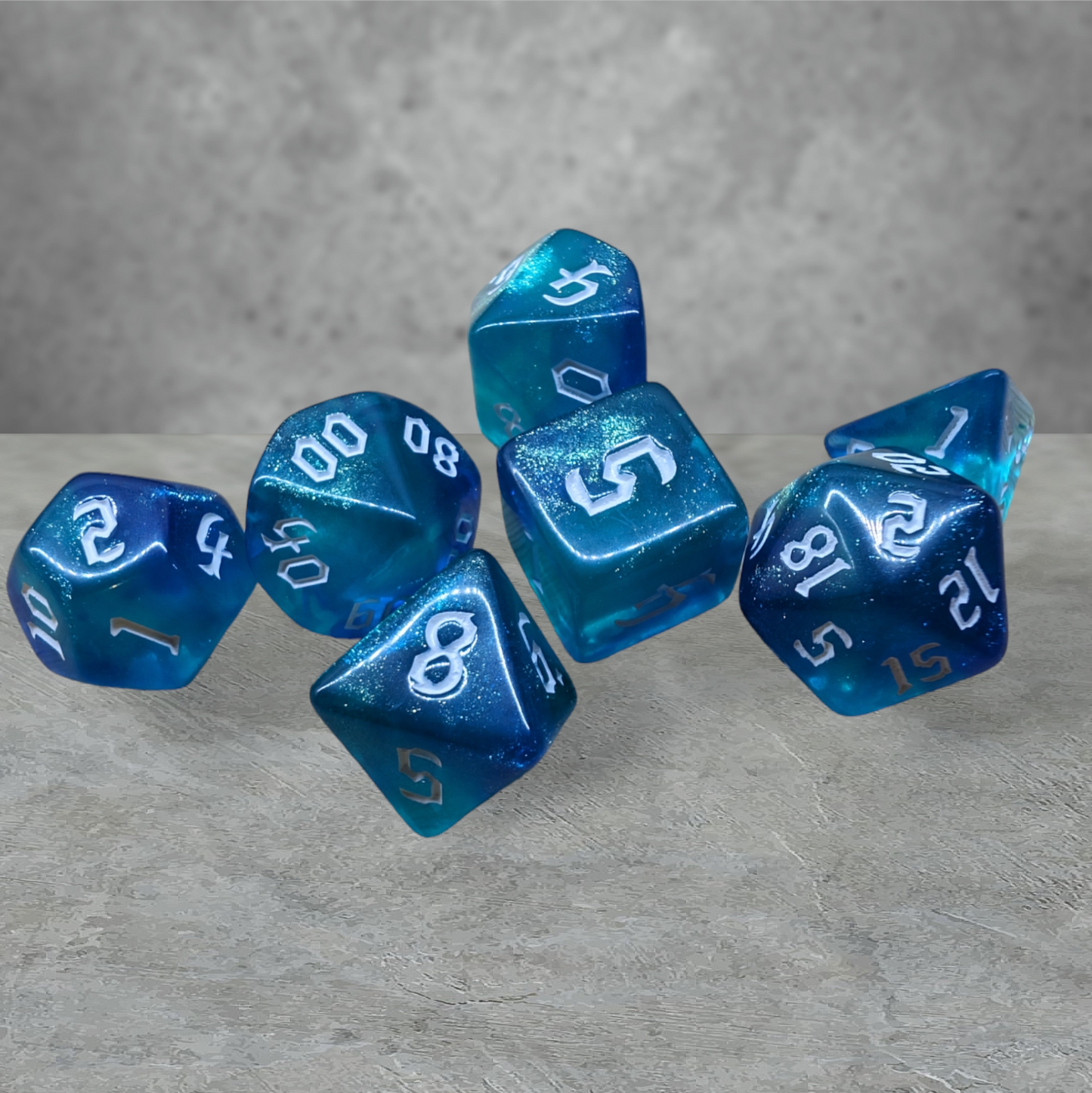 "water dragon" 3d dragon tabletop roleplay gaming dice gift set