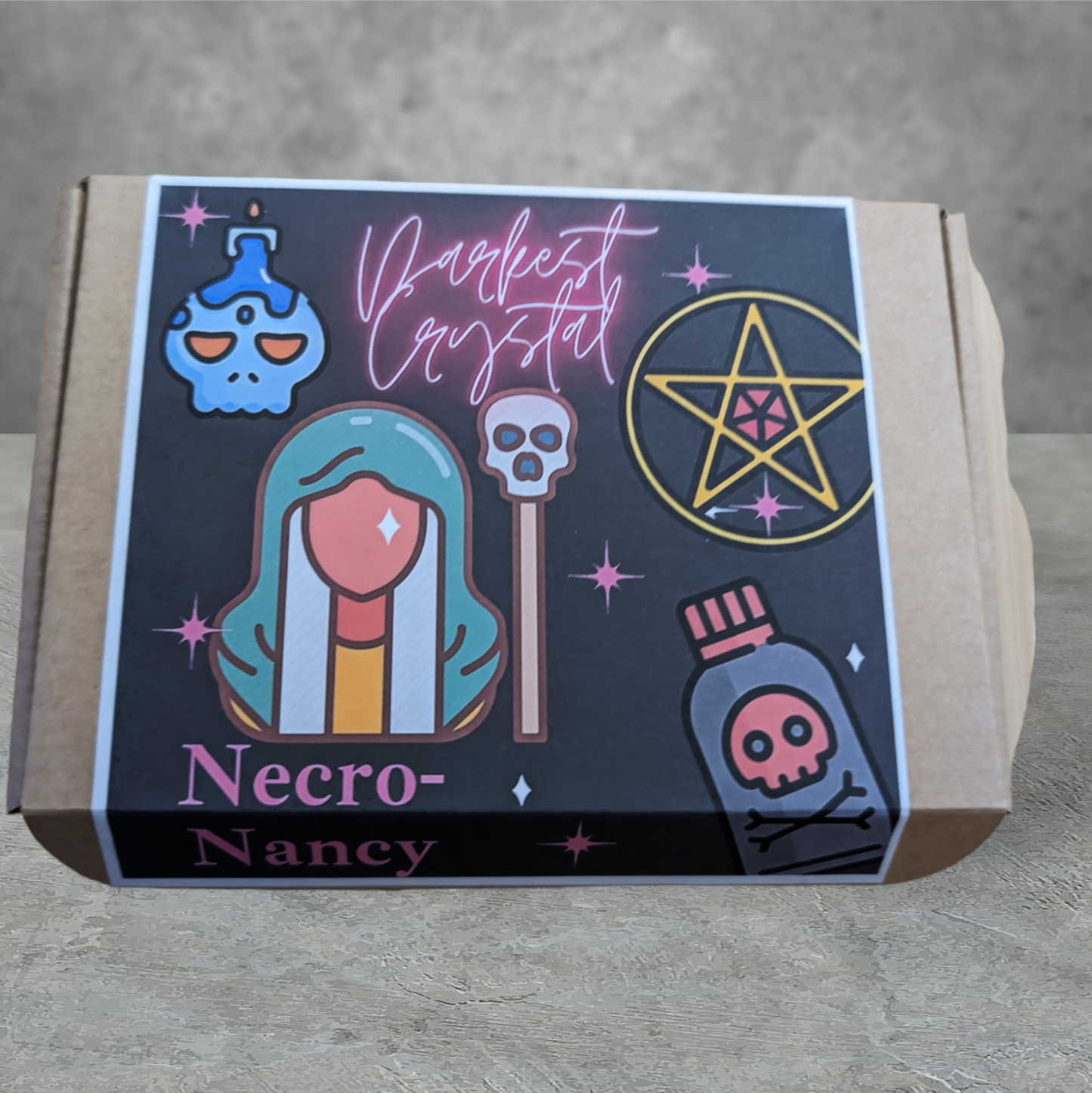 "necro-nancy, Them bones" tabletop roleplay gaming D&D dice gift set