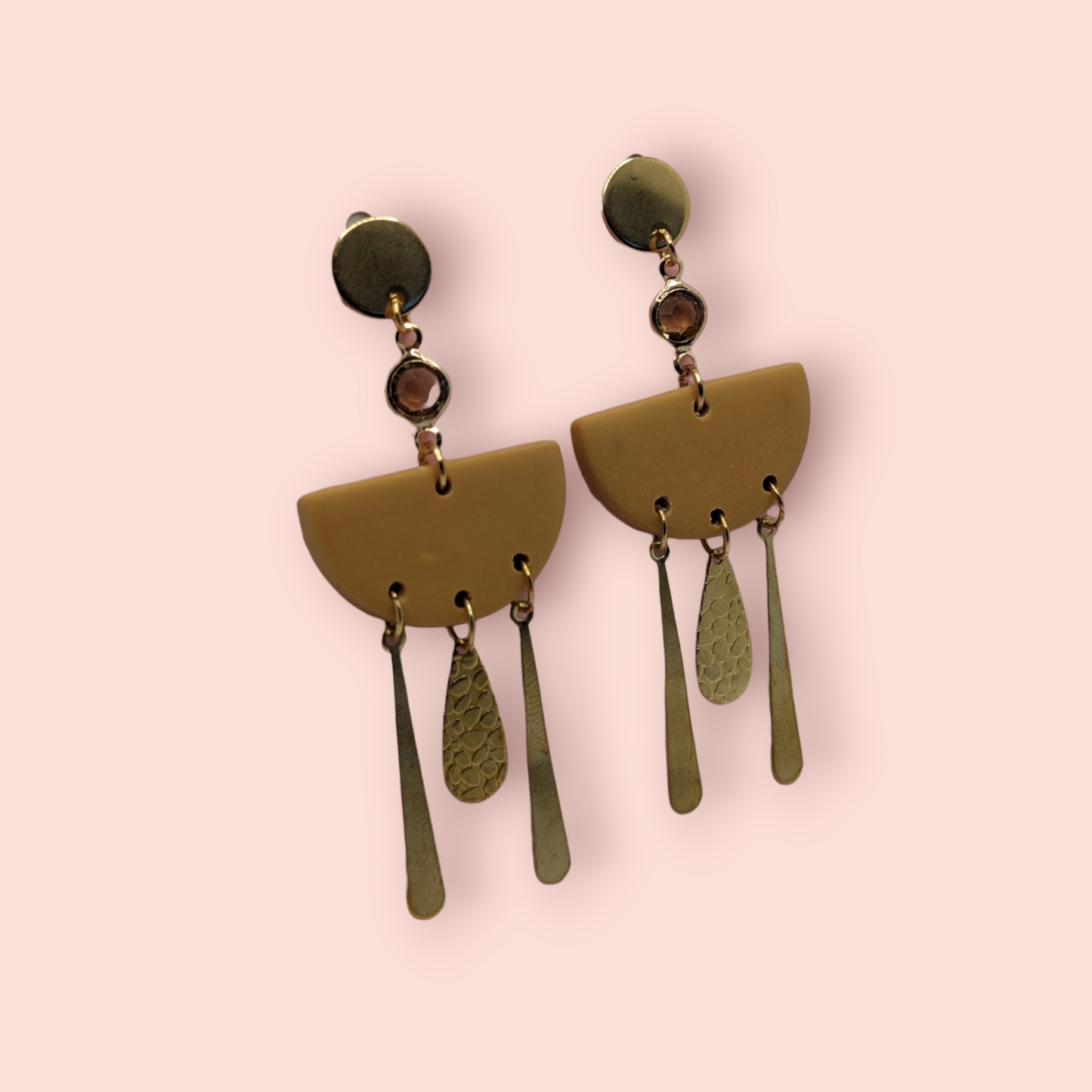 Caramel kisses themed earrings caramel drizzle