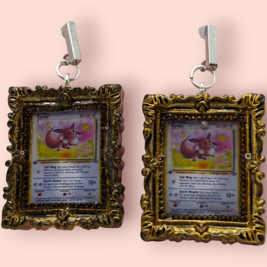 Eevee hall of fame frame earrings