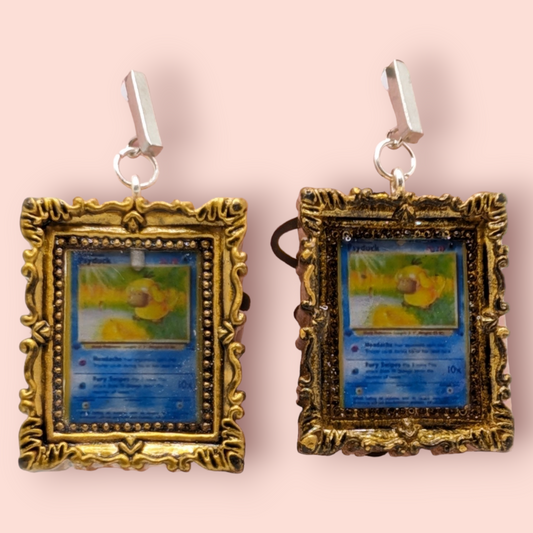 Psyduck hall of fame frame earrings